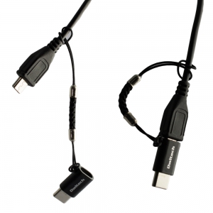 紛失防止ストラップ付きの便利なmicro USBをUSB Type-Cに変換するアダプタ