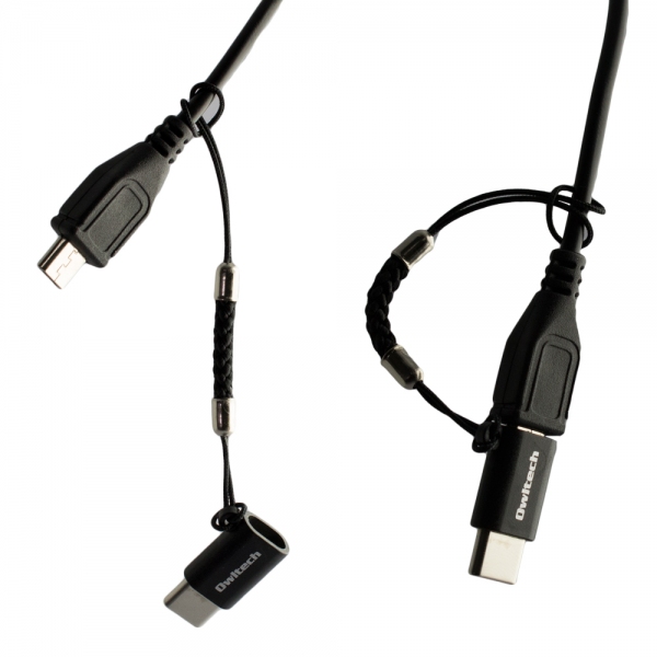 紛失防止ストラップ付きの便利なmicro USBをUSB Type-Cに変換するアダプタ