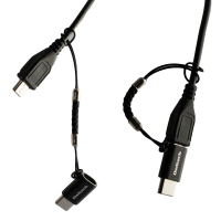 紛失防止ストラップ付きの便利なmicro USBをUSB Type-Cに変換するアダプタ