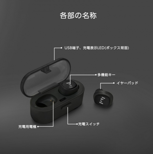 ペアリング設定なしでスマートフォンと自動接続！ 高音質とリーズナブルな価格を実現した左右独立型のワイヤレスイヤホン「勾-KOU」をクラウドファンディングで販売