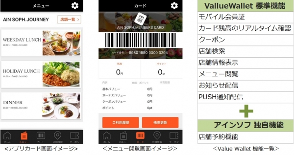ヴィーガンレストラン「アインソフ」にモバイルプリペイドサービス【ValueWallet】を提供開始