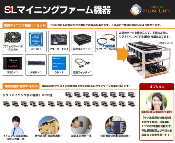 「日本初」国内の小口参加型マイニングファームを開始
