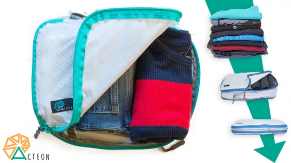 海外で累計1億円を集めたファスナー圧縮式収納バッグ「Acteon Packing Cube」Kibidangoで、1月17日（水）より日本上陸プロジェクト開始！