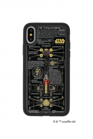 電池無しでLEDが光るギミックを搭載　基板で緻密にデザインした「X-WING(TM)」「DEATH STAR(TM)」iPhone X用ケース、ICカードクリップが登場　～日本限定商品～