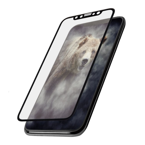カチャ ポン パッでかんたんに貼れるiPhone X用の耐衝撃性に優れた３D曲面強化ガラス
