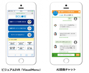 BIGLOBEがビジュアルIVRやAI自動チャットを活用しカスタマーサポートを強化　～スマートフォンでお客さまの課題解決へナビゲート～