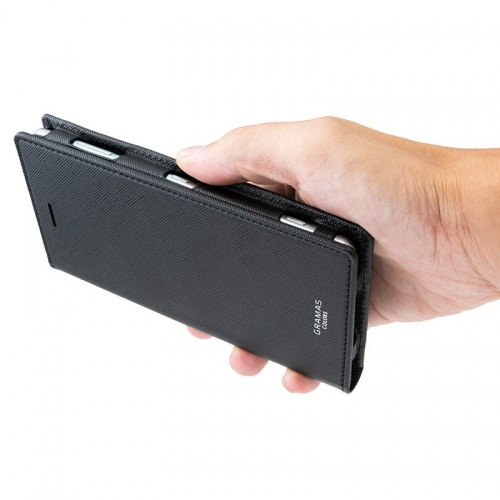 2018年5月発表のXperia（TM） XZ2 Premiumに対応した手帳型PUレザーケースを8月20日（月）に発売