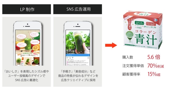 エーザイが通販限定商品でのSNS広告導入に合わせてLPを大幅刷新、CPOを70％削減し購入数が5倍に