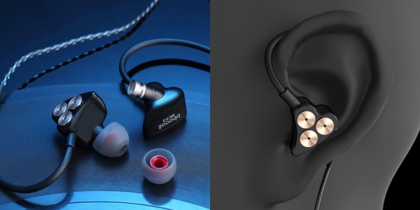 【上海問屋限定販売】  中音域を中心にバランスがよく、厚みのあるサウンド 3ドライバダイナミックイヤホン　販売開始