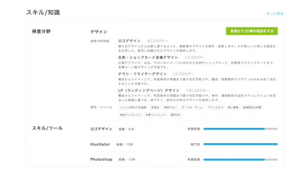 スキルのフリマ「ココナラ」が誰でも自分専用のホームページが持てる「新プロフィールページ」機能をリリース人のスキルや経歴一覧から仕事を依頼することが可能に