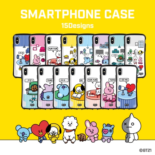 BT21のiPhoneケース3タイプを販売開始～ガラスハイブリッドケース・背面ケース・ハードケース～