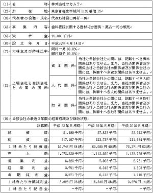 株式会社オカムラの株式の取得(子会社化)に関するお知らせ