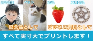 お好きな写真を実寸サイズでお手軽にプリントできるリアルサイズフォトサービス開始！