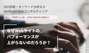 年間売上2.8倍、お問合せ数2倍の実績あり/会員数27,000社のNetReal+にて「ウェブサイトSEO診断・キーワード分析」サービス開始