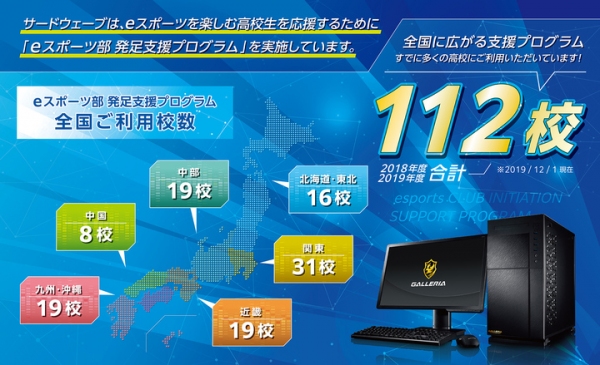 新eスポーツ部発足支援プログラム発表　ゲーミングPC3台と高速通信回線のセットを1年間無償提供　NTT東日本　NTT西日本の光回線を採用