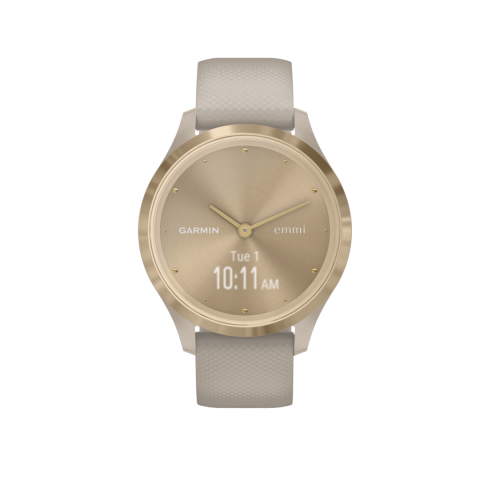ガーミン　emmi限定オリジナルカラーvivomove 3S/emmi Beige×Goldを6月10日(水)に発売