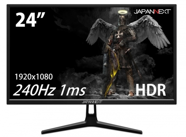 JAPANNEXTが24型1920×1080FHD解像度 240Hz1ms FreeSync対応  ゲーミングモニター「JN-24GTM240FHDR」を発表