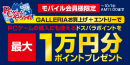 ゲーミングパソコンGALLERIA購入で最大1万円分 ポイントプレゼント