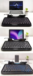 ★新商品★ Rymek Full Black Edition タイプライター風メカニカルキーボード【スマートフォン/PC対応】をGLOTURE.JPで販売開始