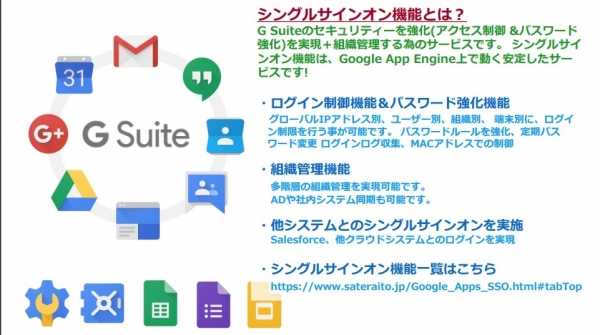 サテライトオフィス、G Suite(TM) 導入企業向けにシングルサインオン機能で、クラウドストレージ「DirectCloud-BOX」と連携開始