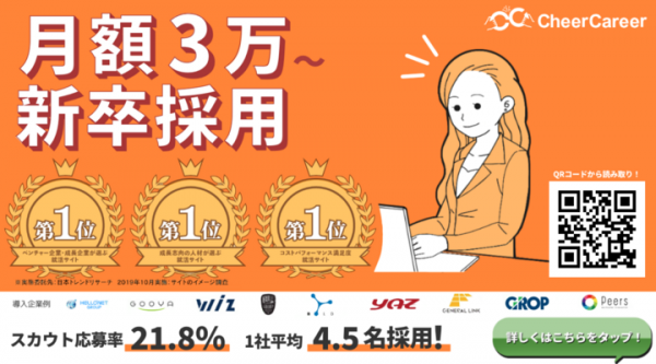 【チアキャリア】がコロナ禍でもコスパが評判のタクシーCMを開始