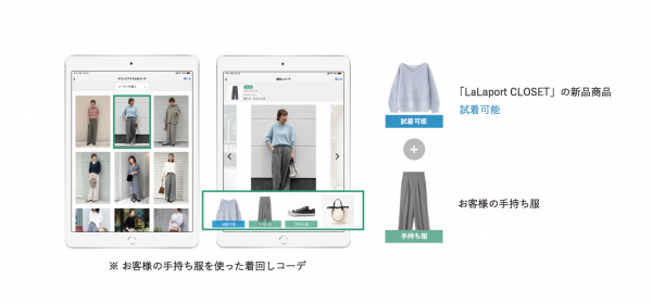 手持ち服を見ながら接客！オンライン・クローゼットアプリ『XZ(クローゼット)』が三井不動産と【OMO】サービスを共同開発。「ららぽーと」との協業をスタート