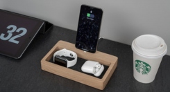 ​【入荷しました！】「OAKYWOOD iPhone 充電ドック オーガナイザー」【Lightning対応／AirPods／ポーランド産の無垢材を手作り】