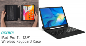iPad用12.9インチと11インチの着脱式キーボード&ケースの取り扱いを開始致しました。