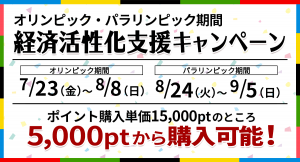 【経済活性化支援キャンペーン】2021年7月23日（金）～8月8日（日）と8月24日（火）〜9月5日（日）の期間中、NetReal+のポイント購入単価を特別提供
