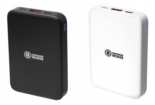 ハマケンワークスが、マグネットワイヤレスモバイルバッテリー(HWB-5000)を大手家電量販店で販売開始！