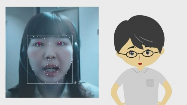 顔の動きをトラッキングし、アニメーションの表情とリンクさせ動画化「2Dアバター動画制作」提供開始