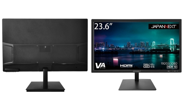 JAPANNEXTが23.6インチのFull HD液晶モニター 2機種（USB Type-C65W給電対応モデル/非対応モデル）を1月21日（金)に発売