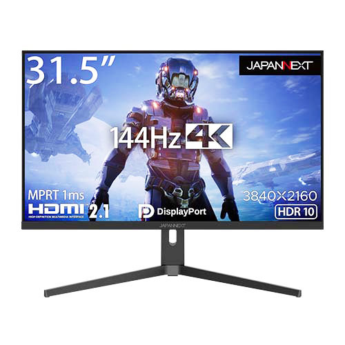 JAPANNEXTがHDMI 2.1対応 31.5型 144Hz対応 ４KゲーミングモニターJN-315IPS144UHDR-Nを5月20日（金)に発売