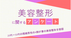 20代～50代の既婚男性の4割が妻の美容整形を容認【美容整形に関するアンケート】