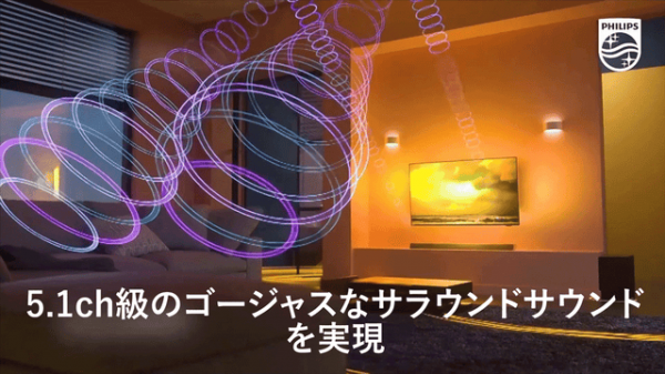 映画館級の臨場感を一台で！バーチャルサラウンド対応PHILIPSサウンドバーが公開初日に目標達成！