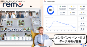 Remo、オンラインイベントにおけるデータ分析を実現！参加者の行動分析ができる新機能「アナリティクス」をリリース