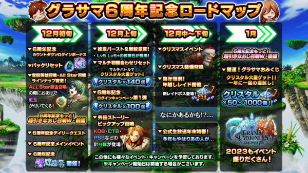 ありがとう6周年！超本格王道RPG『グランドサマナーズ』 クリスタル240個や強力なユニットが2体もらえる『6周年記念キャンペーン』を開催！