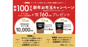 【総額100万円】新年お年玉プレゼントキャンペーン実施中！ 【OWN.】