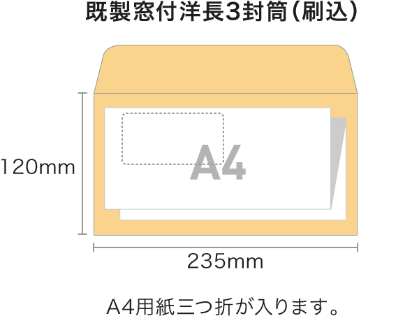 宛名が見える窓付封筒が2種登場。ネット印刷のグラフィックが「既製窓付洋長3封筒印刷（刷込）・既製窓付角A4封筒印刷（刷込）」をリリース。