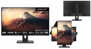 JAPANNEXTがIPSパネル搭載28インチ USB-C給電(最大65W)、昇降式スタンド機能対応の4K液晶モニターを3月3日(金)に発売