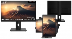 JAPANNEXTがIPSパネル搭載21.5インチフルHD HDMI、65W給電対応USB-C搭載 昇降式スタンド採用の液晶モニターを3月24日(金)に発売