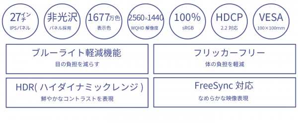 JAPANNEXTが27インチのIPSパネル搭載WQHD(2560x1440)解像度対応液晶モニターを10月27日(金)に発売
