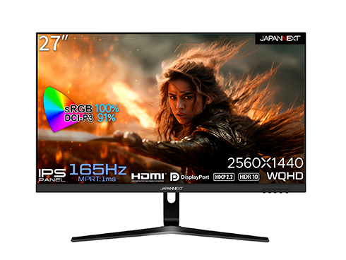 JAPANNEXTが27インチ WQHD解像度 165Hzに対応のゲーミングモニター「JN-27IPSG165WQHDR」を12月8日(金)に発売
