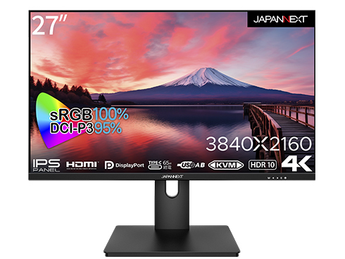 JAPANNEXTがIPSパネル搭載27インチ 最大65W給電に対応の4K液晶モニター「JN-IPS273UHDR-C65W」を12月22日(金)に発売