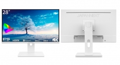 JAPANNEXTがホワイトの本体カラーを採用した28インチ 4K(3840x2160)解像度の液晶モニターを35,480円で1月12日(金)に発売
