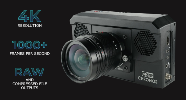 200万円台の 4K解像度 1,397fps ハイスピードカメラ『Chronos 4K12』、2024年4月に日本代理店テガラ株式会社で購入可能に