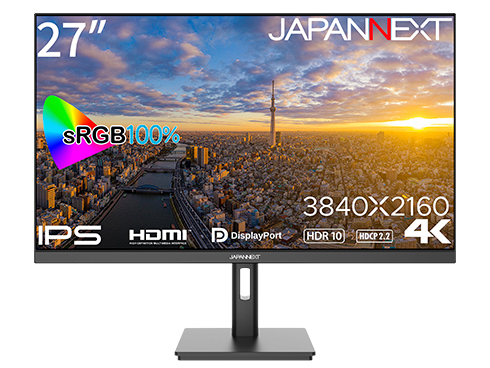 JAPANNEXTが27インチ IPSパネル搭載の4K液晶モニターを33,980円で3月15日(金)に発売