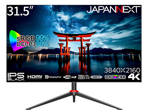 JAPANNEXTが31.5インチ IPS BLACKパネル採用の4K液晶モニターをAmazon.co.jp限定 64,980円で3月22日(金)に発売