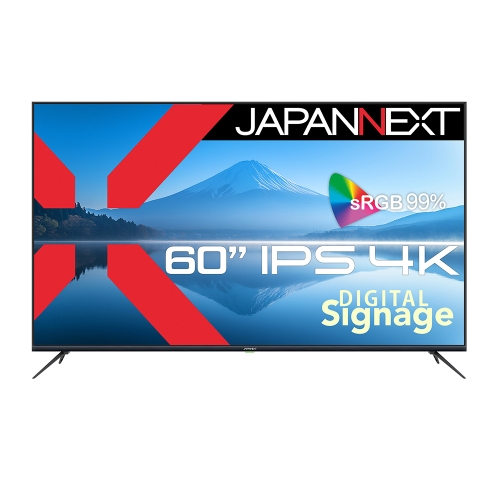 JAPANNEXTが60インチ IPSパネル搭載 USB再生対応の大型4K液晶モニターを104,800円で3月28日(金)に発売