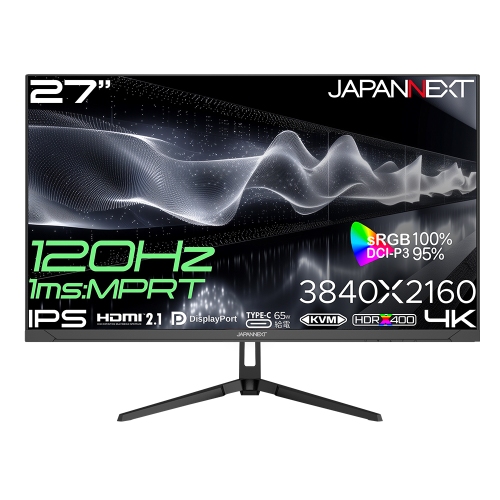 JAPANNEXTがHDMI 2.1対応 27" IPSパネル 120Hz対応の4KゲーミングモニターをAmazon限定 39,980円で4月11日(金)に発売